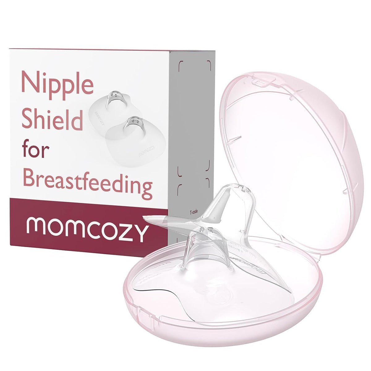 Momcozy Ultra-Thin Nipple Shields, Food-Grade Silicone with Carry Case 24mm