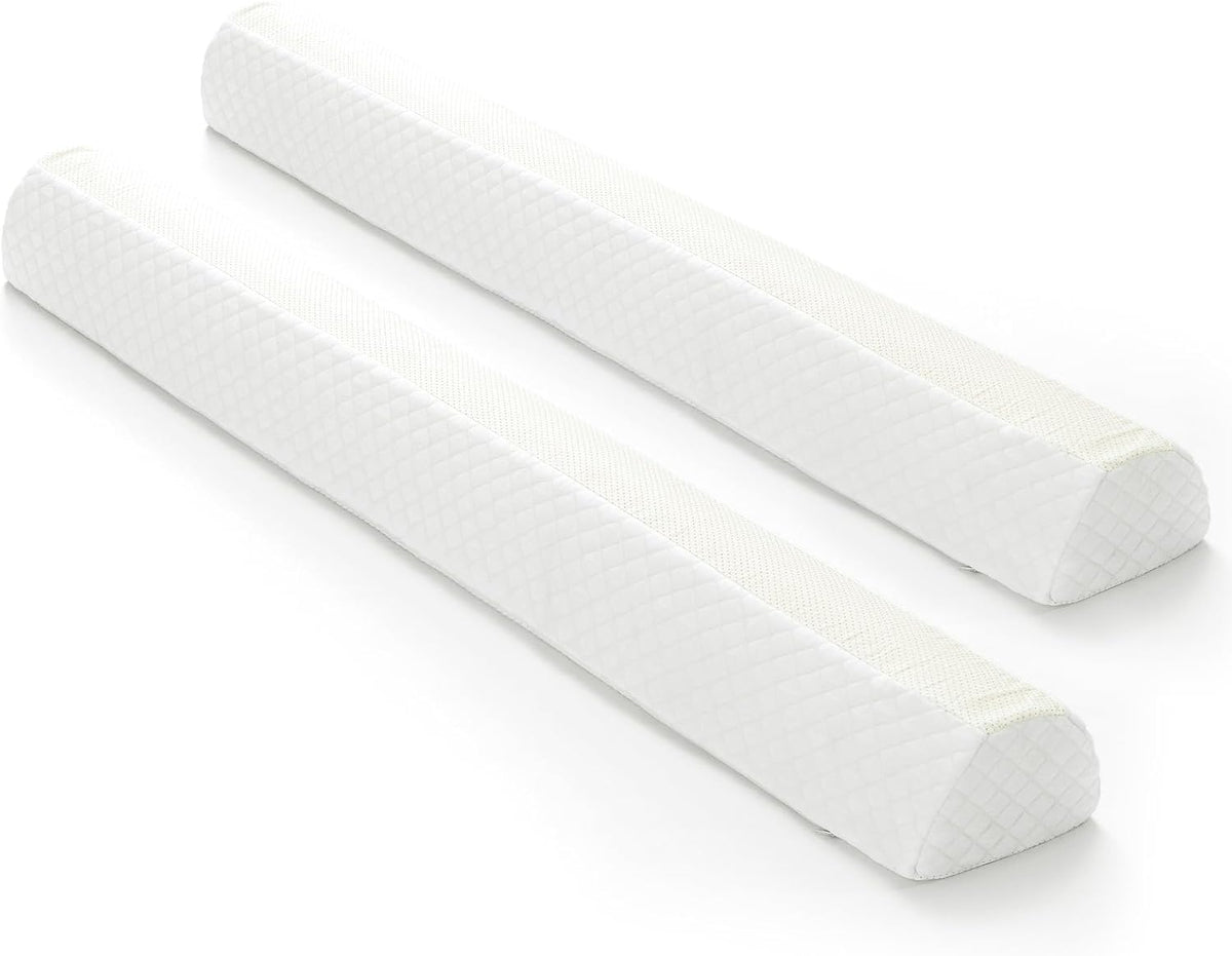 Shinnwa Bed Bumpers for Toddlers & Kids (2-Pack), Memory Foam Bed Rail for Adults, Bed Edge Safety Guard for Queen, King, Full Bed, Non-Slip Bottom, Machine Washable Cover