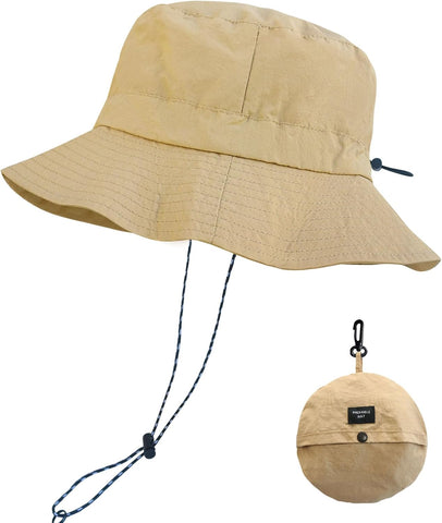 PFFY Packable Sun Bucket Hat for Men Women Outdoor UV Protection Sun Hats