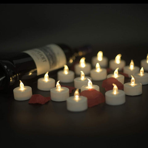 Nancia LED Tea Lights Battery Operated Flameless Candles 100PACK Warm White