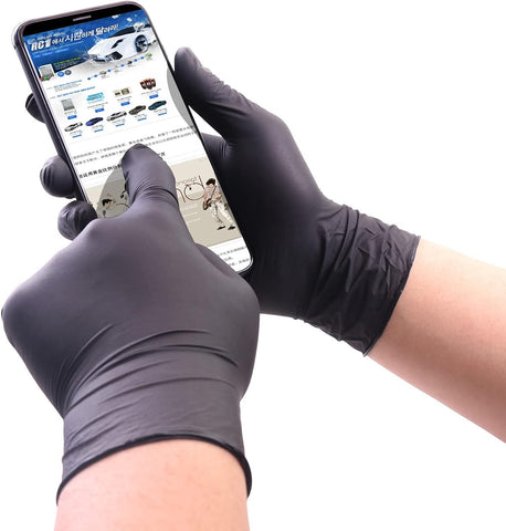 Wostar Nitrile Disposable Gloves Powder & Latex Free 4mil Touch Screen Disposable Non-Sterile Nitrile Exam Gloves