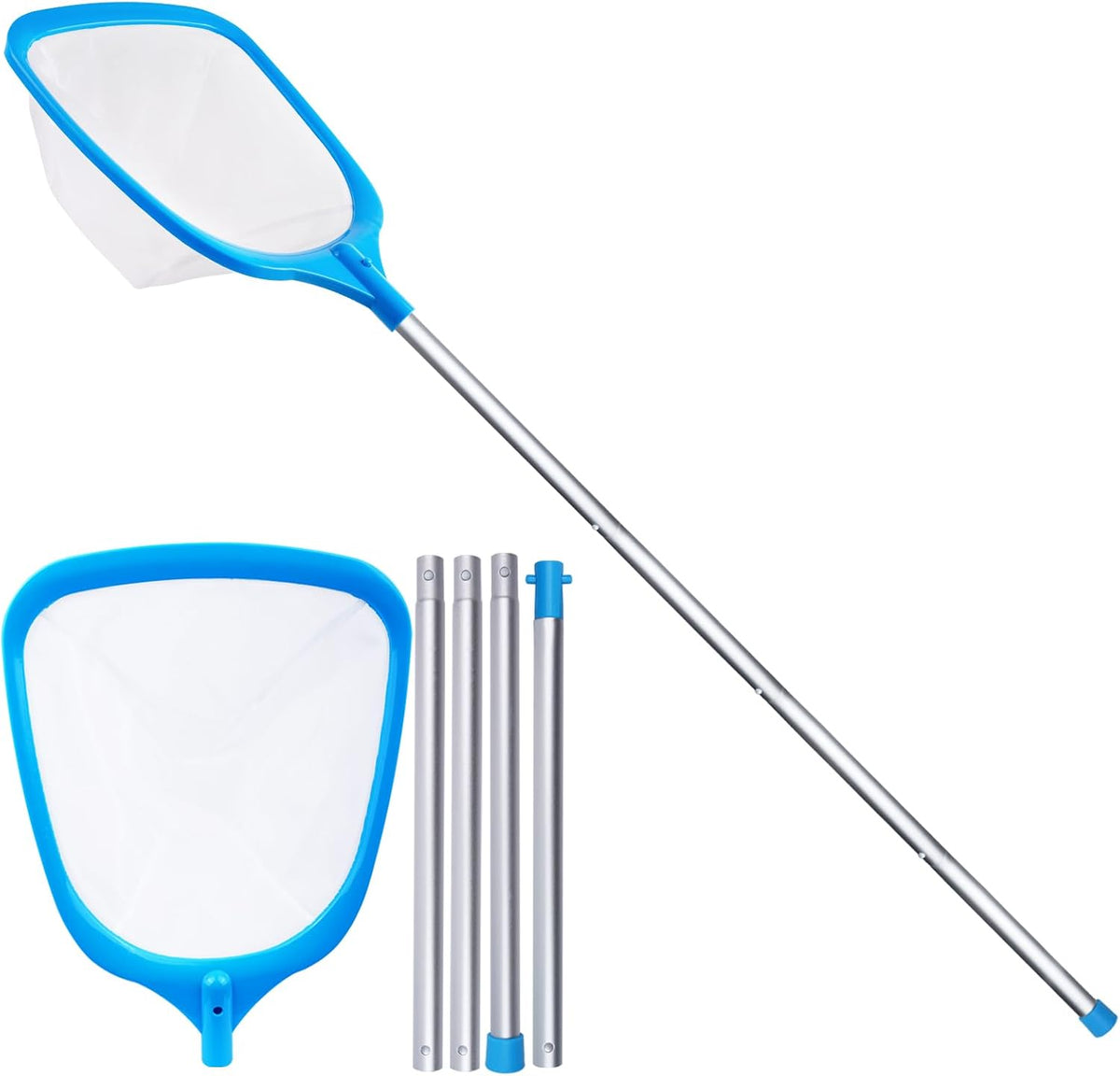 TidyMister Pool Skimmer Hot Tub Skimmer Spa Net with 4ft Aluminum Pole Ultra Fine Mesh Pool Net Accessories Leaf Skimmer for Small Pools Fine Debris