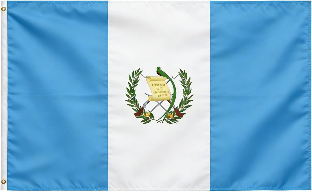 Guatemala Flag, Flag of Guatemala 3x5 Ft - Polyester Lightweight Flags with 2 Brass Grommets for Guatemalan Party Decorations, Sports Events Decorations
