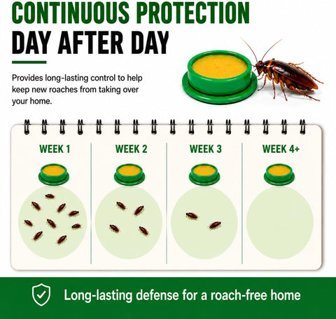 Cockroach Gel Bait Traps 24 Pack, Cockroach Repellent Indoor Home, Roach Deterrent, Pet Safe Roach Repeller Outdoor, Keep Roaches Away, Get Rid of Roaches for House