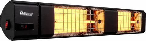 DR. INFRARED HEATER DR-239 3000W Indoor & Outdoor Infrared Patio Heater, Wall or Ceiling Mount, IP55 Weatherproof, Commercial or Residential, 220V-240V Electric Heater with Remote & Mounting Kit
