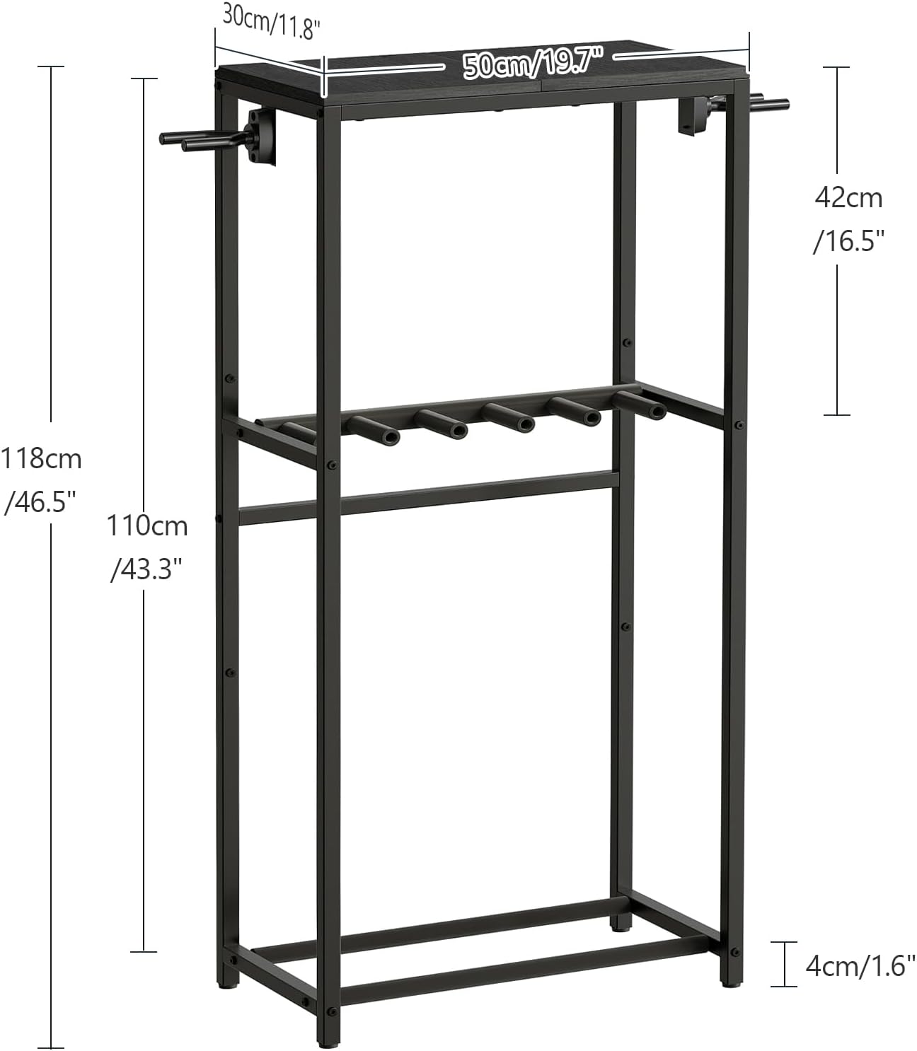 MAHANCRIS Guitar Stand, Guitar Rack for Acoustic Holder, Electric Guitar, Bass, Multiple Guitar Rack Holder for Guitars, Guitar Amp Accessories, for Home Music Studio, Black GSHB6501