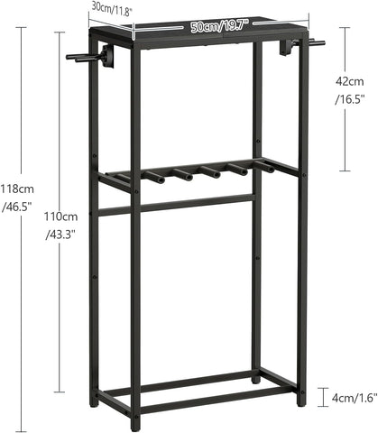 MAHANCRIS Guitar Stand, Guitar Rack for Acoustic Holder, Electric Guitar, Bass, Multiple Guitar Rack Holder for Guitars, Guitar Amp Accessories, for Home Music Studio, Black GSHB6501