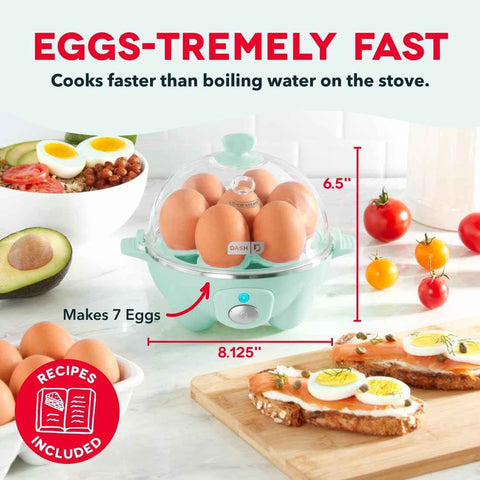 Dash Rapid Egg Cooker, 7 Hard Boiled Eggs, Aqua