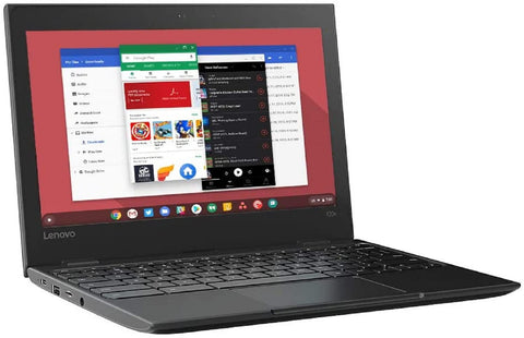 Lenovo 100E Chromebook 2ND Gen 81QB000AUS Laptop Computer, 11.6" HD (1366 X 768) Display, MediaTek MT8173C Processor, 4GB RAM, 16GB eMMC TLC SSD, Powervr GX6250, Chrome OS, Black (Renewed)