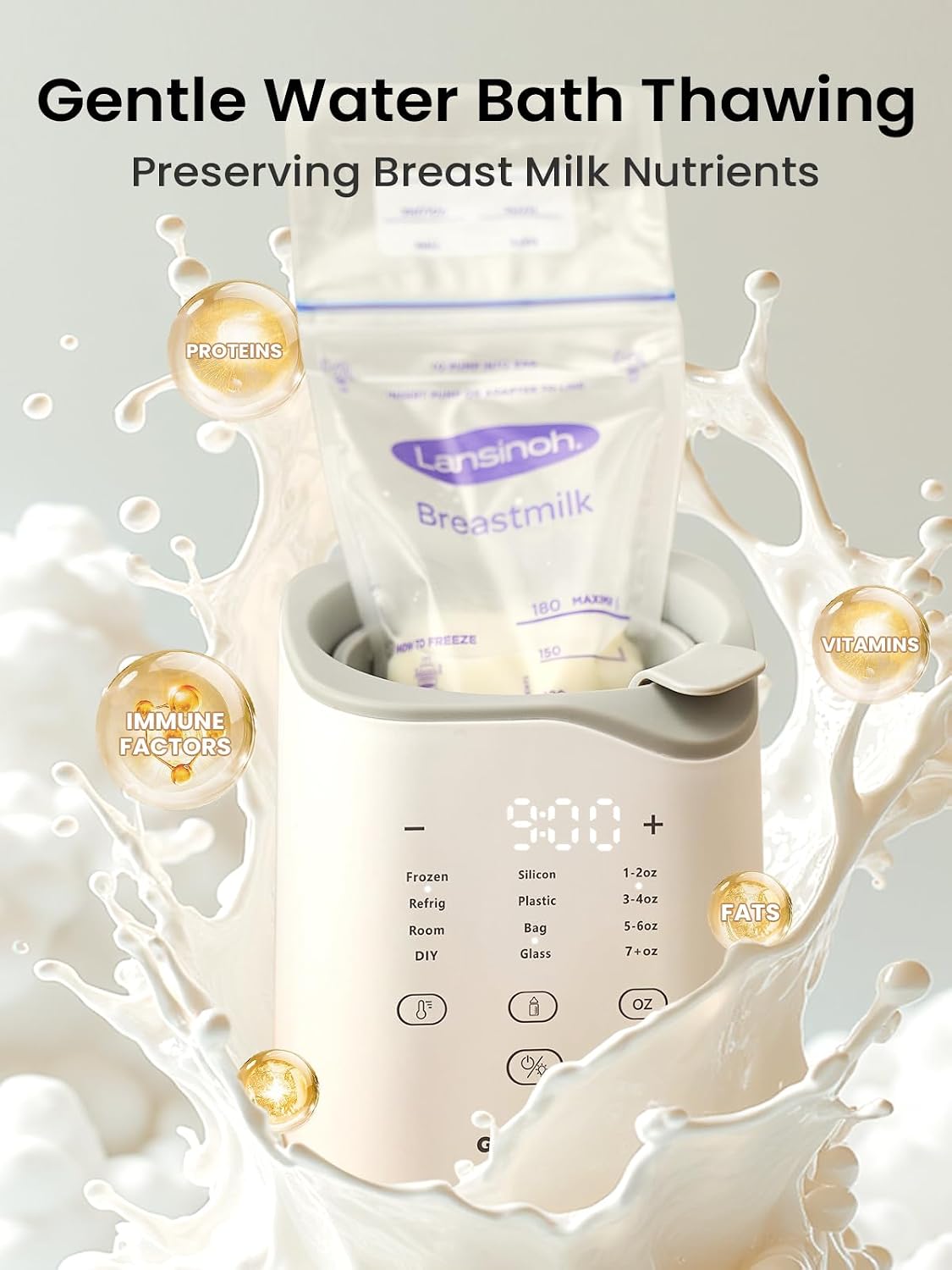Grownsy NightEase Pro Bottle Warmer for Night Breastfeeding