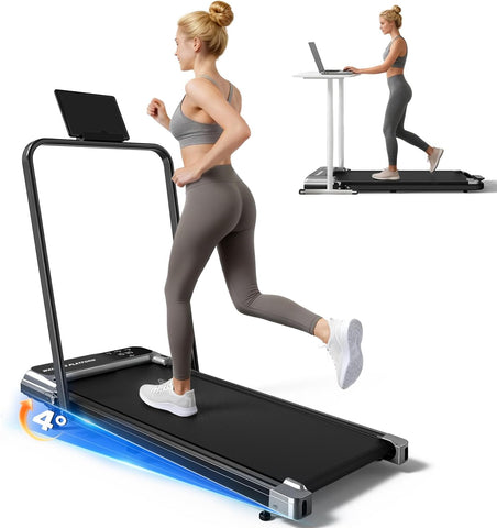 Walking Pad Treadmill for Home, Walking Pad with Incline and Handle Bar