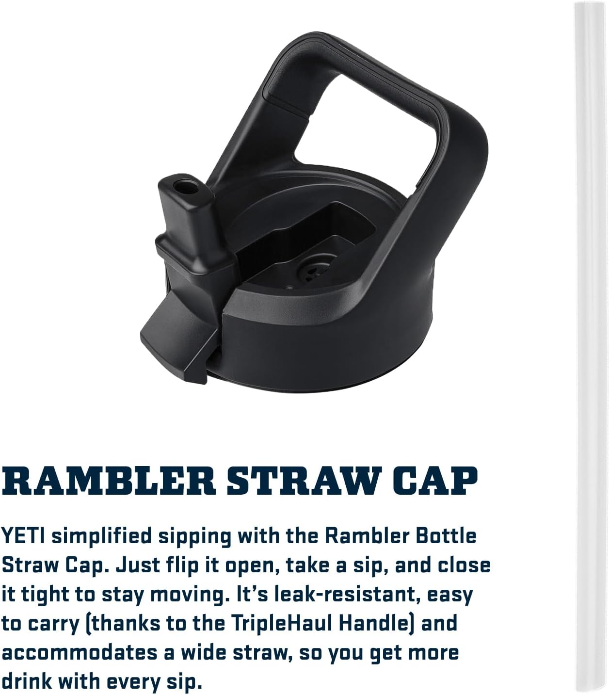 YETI Rambler Bottle Color Matched Straw Cap