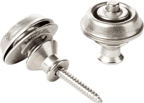 Jim Dunlop Straplok® Strap Retainers Dual Design - Vintage Nickel