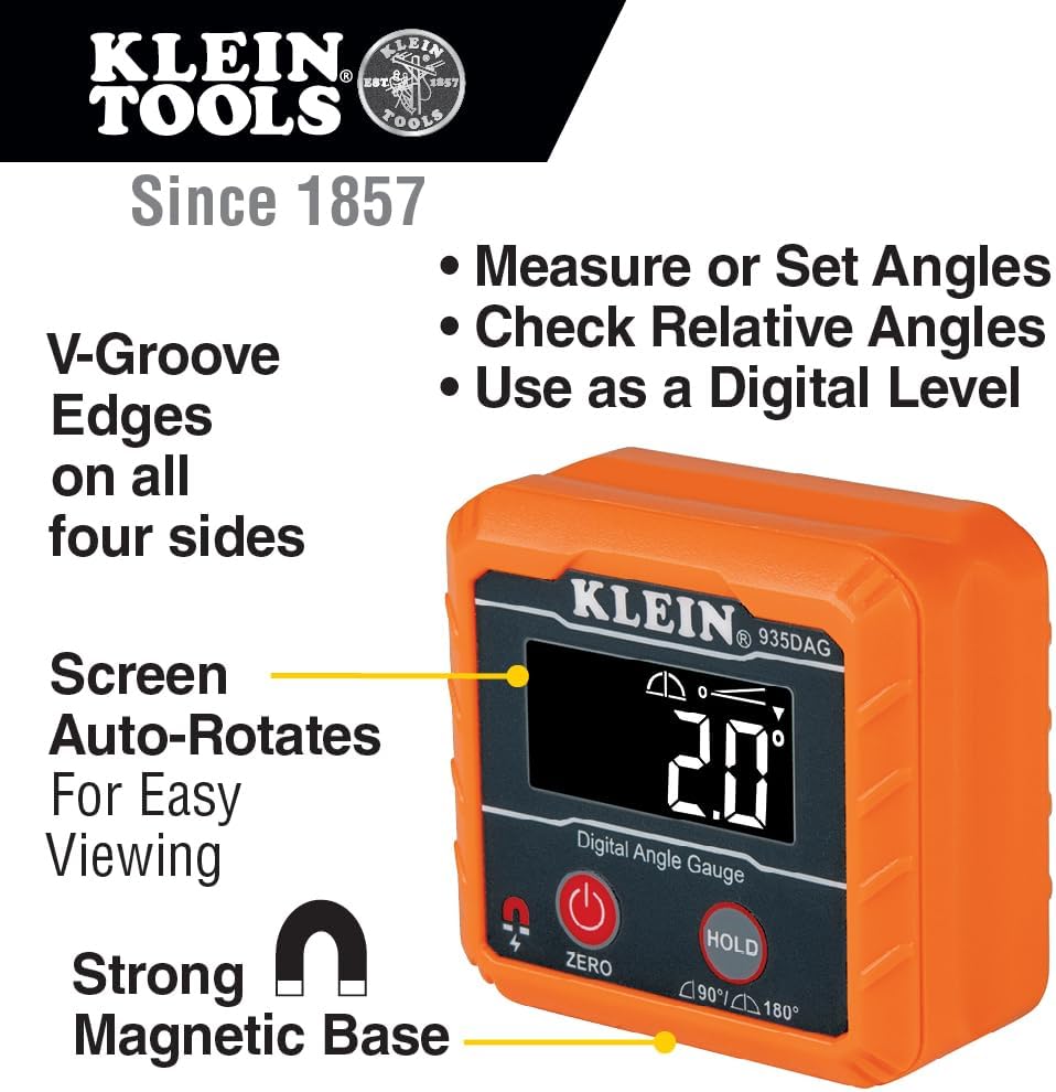 Klein Tools 935DAG Digital Electronic Level and Angle Gauge