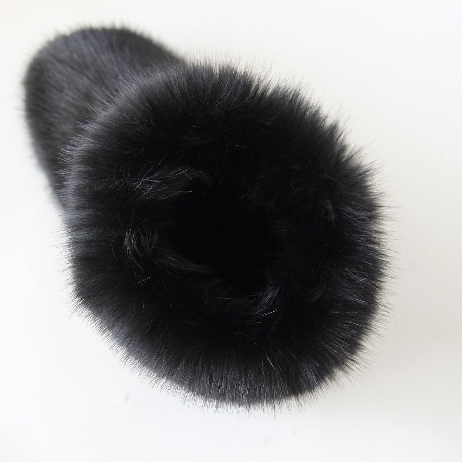 QMFUR Women's Furry Faux Fur Boots Fuzzy Fluffy Mid Calf Snow Boots Suede Warm Fur Lined Booties Flat Fashion Boots