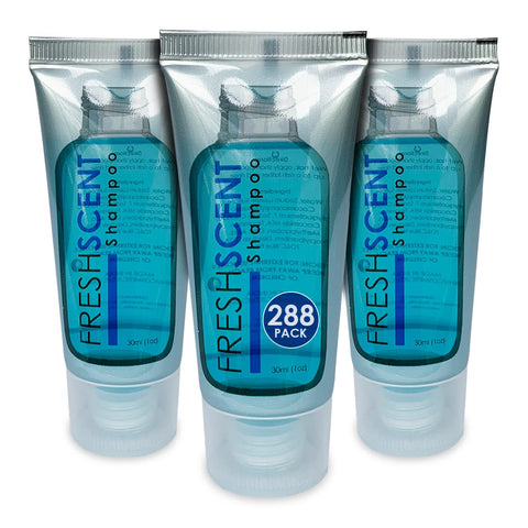 Freshscent Shampoo 1oz (Case of 288 tubes) Hotel Travel Size, Bulk Amenities and Toiletries for Hospitality