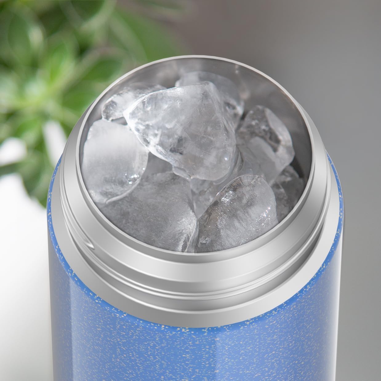 THERMOS FUNTAINER Water Bottle with Straw, 12oz, Glitter Periwinkle