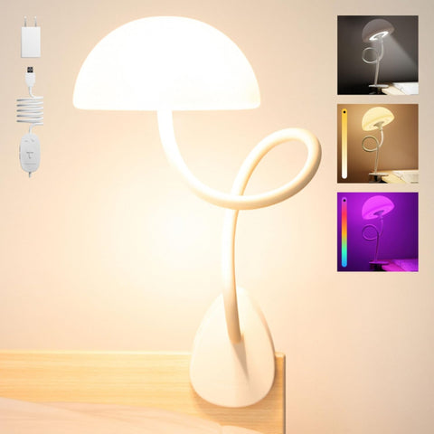 Shroommate Dorm Room Essential Clip On Bed Light for Dorm Room - White