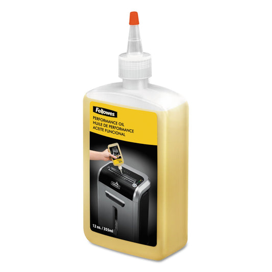 Fellowes Powershred Performance Shredder Oil, 12 oz. Extended Nozzle Bottle (35250)