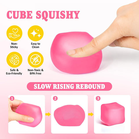 VISCOO 1 Pack Stress Cube, Slow Rising Cube Squishy for Anxiety Relief