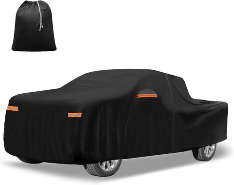 X AUTOHAUX Car Cover for Hyundai Santa Cruz 210D-PU Outdoor Full Car Cover All Weather with Door Zipper for Waterproof Windproof Sun Rain Snow Protection