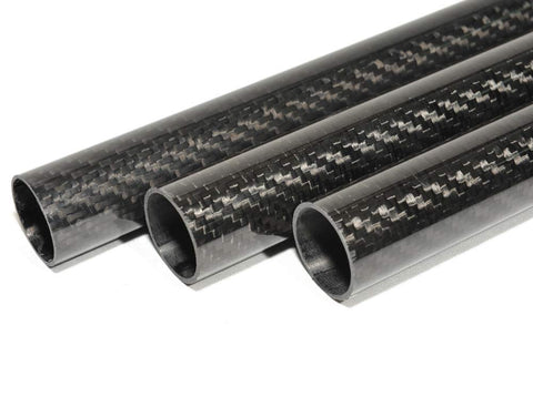 1pcs Roll Wrapped Carbon Fiber Tube/Tubing/Shaft OD 20mm X ID 16mm X Length 1000mm 3K Glossy Twill Weave Surface