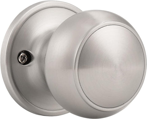 Probrico 8 Pack Classic Closet Door Knobs Dummy Door Knob, Individual Non-Turning Dummy Door Knob Single Side, Satin Nickel Interior Door Knobs