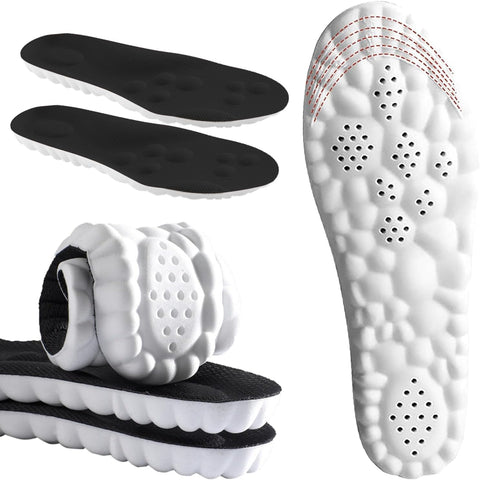 4D Cloud Insoles for Men and Women (Black, Women: US 7-8.5)