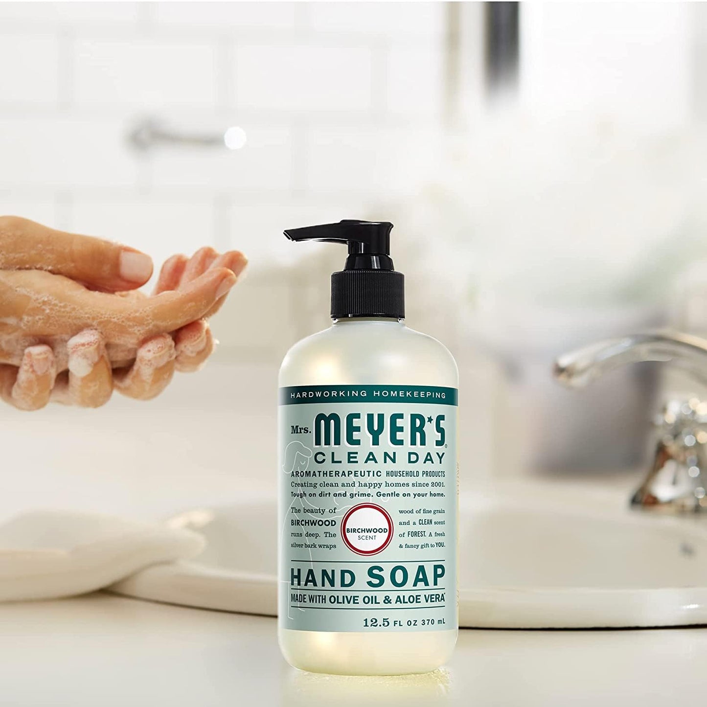 MRS. MEYER'S CLEAN DAY Liquid Hand Soap, Birch Wood 12.5 Fl Oz (Pack of 3)