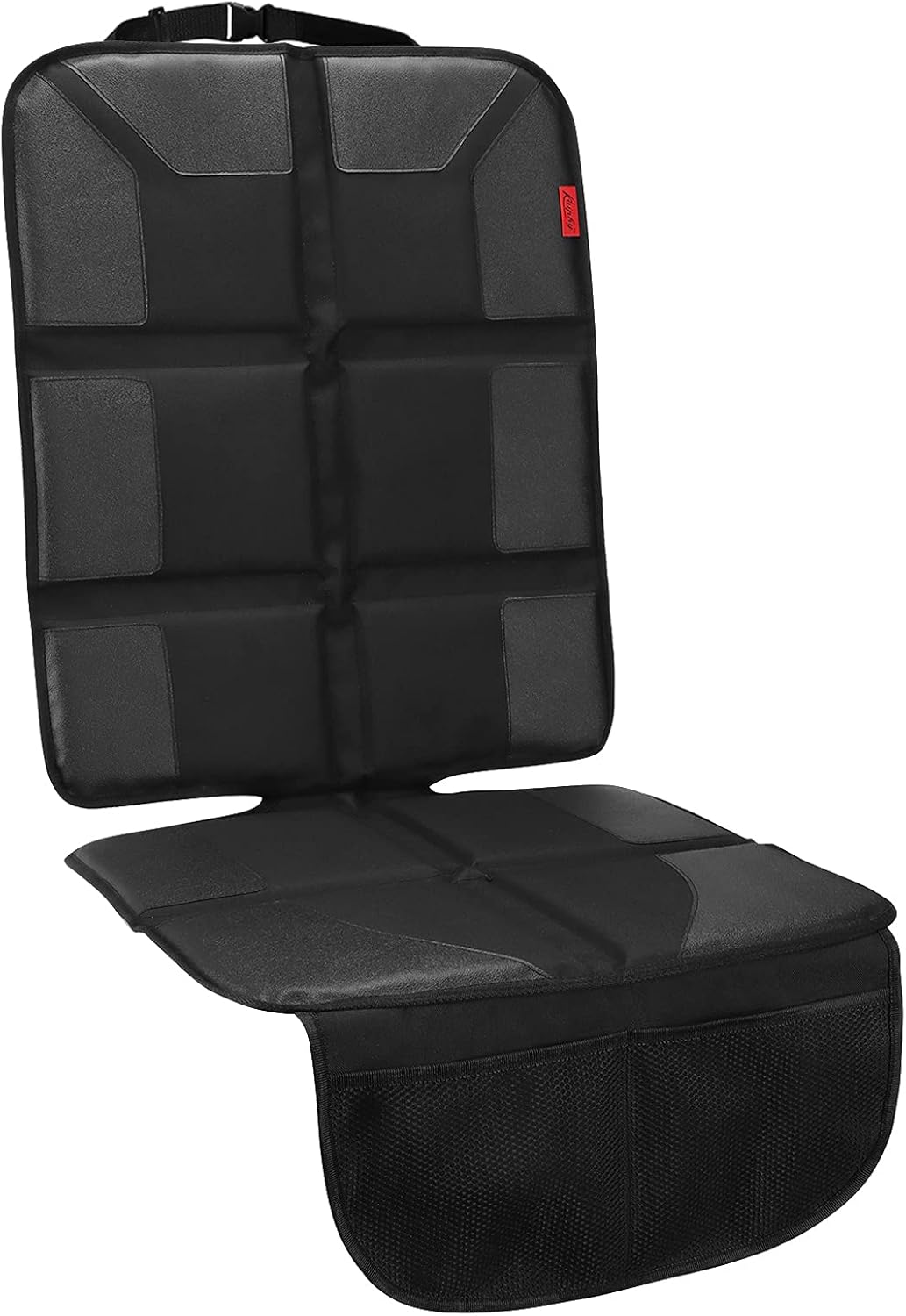Kaiphy Car Seat Protector - Thick Padding - Durable, Waterproof Fabric, Leather Reinforced Corners (Black, XL)