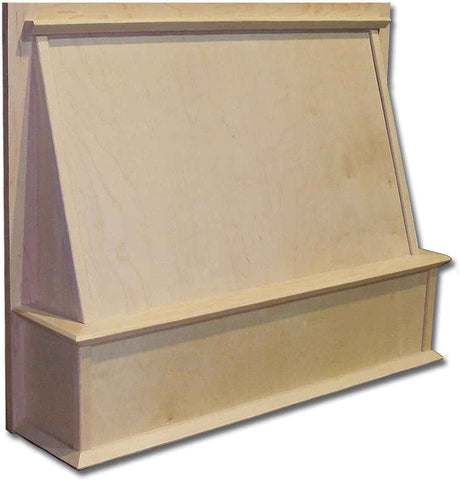 Castlewood Shaker Style Range Hood Front (H 30" | W 30" | D 7-1/4") with Ventilator/Liner - Maple (500 CFM Ventilator/T-Liner)