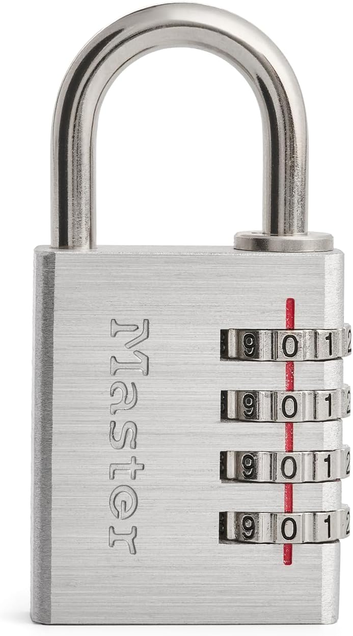 Master Lock Indoor Combination Padlock, 1-9/16-inch Wide, Silver 643D