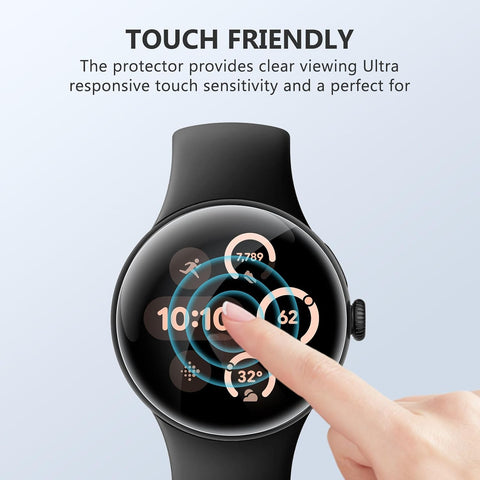 EGV 6 Pack for Google Pixel Watch 5/4/3 45mm Screen Protector, TPU Film