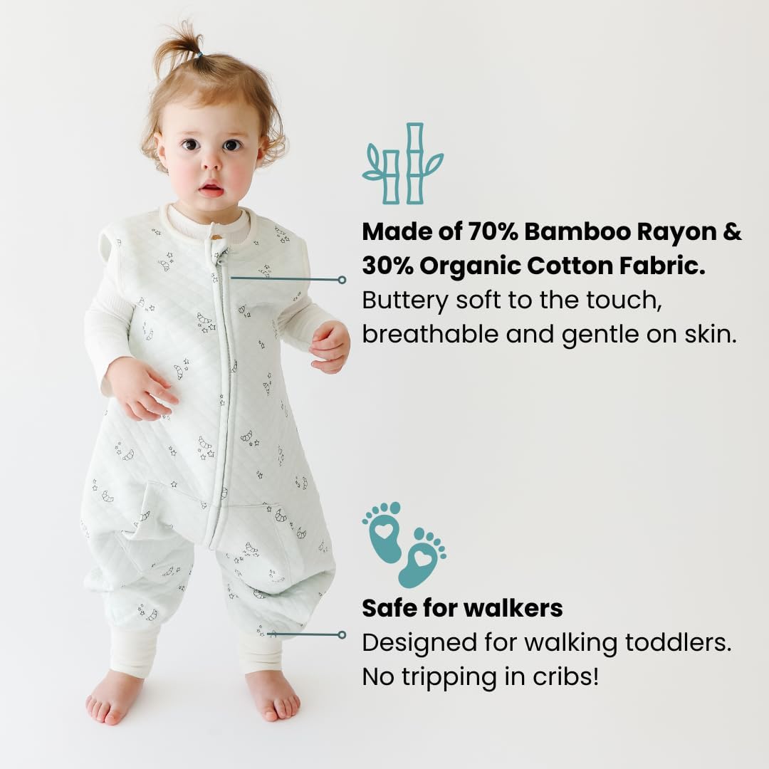 Dreamsuit: Toddler Sleep Sack with Legs, Rayon Made from Bamboo