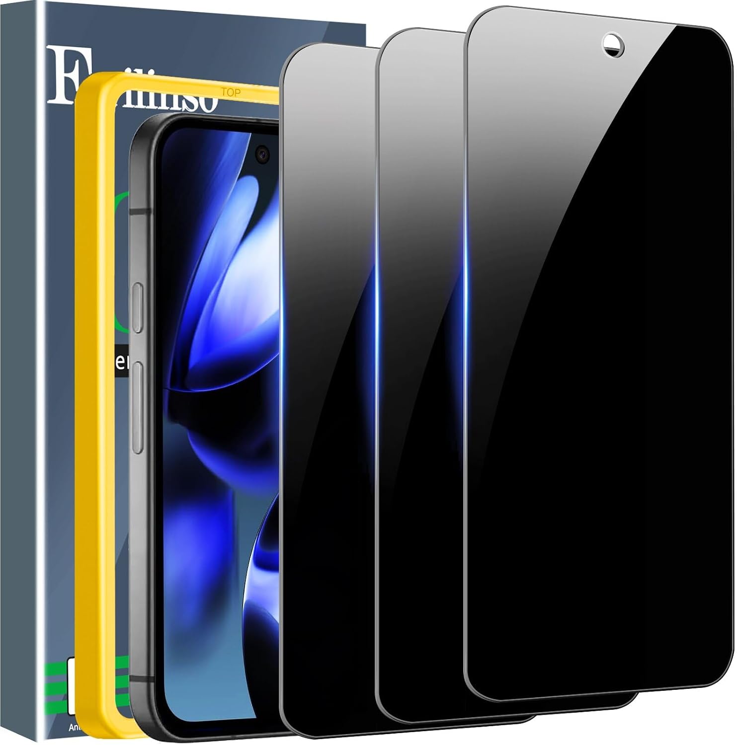 Ferilinso Privacy Screen Protector for Google Pixel 9A, Tempered Glass