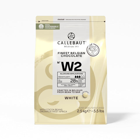 Callebaut Recipe No. W2 Finest Belgian White Chocolate 2.5kg Bag