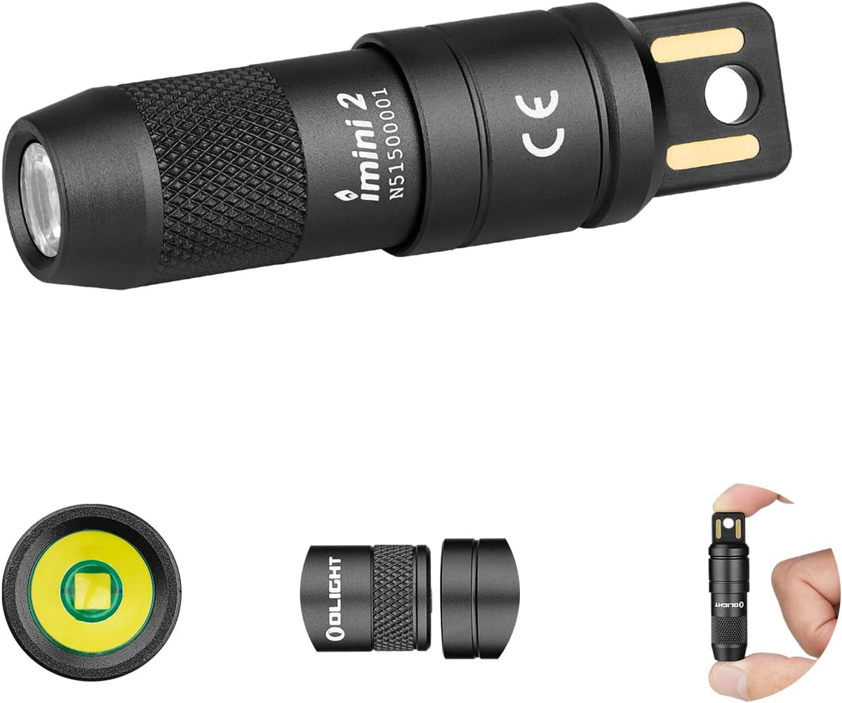 OLIGHT IMINI 2 Rechargeable EDC Keychain Mini Flashlight Black