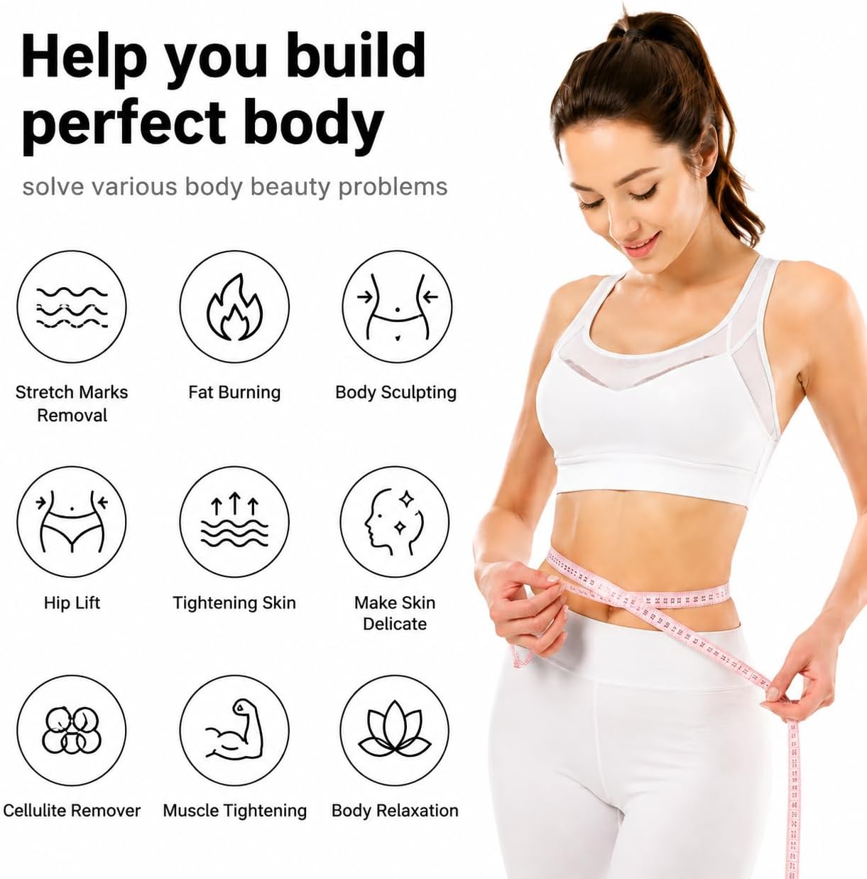 Radio Frequency Induced Heat-Palm NRG Cellulite Body Device