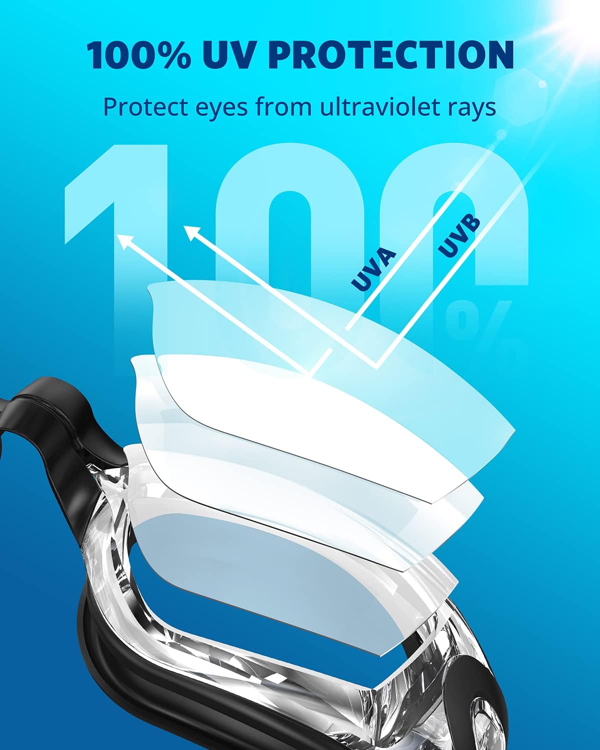Aegend Swim Goggles, Swimming Goggles No Leaking Full Protect Adult Youth