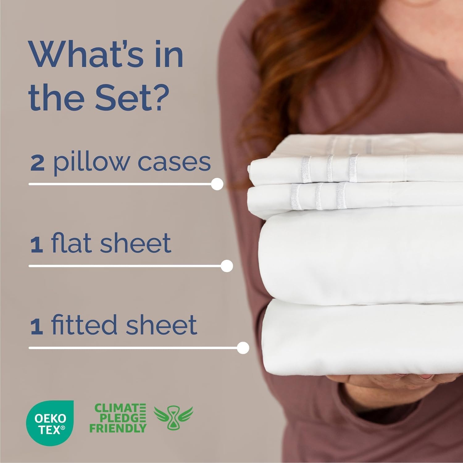 Cal King Size 4 Piece Sheet Set - Comfy Breathable & Cooling Sheets - White