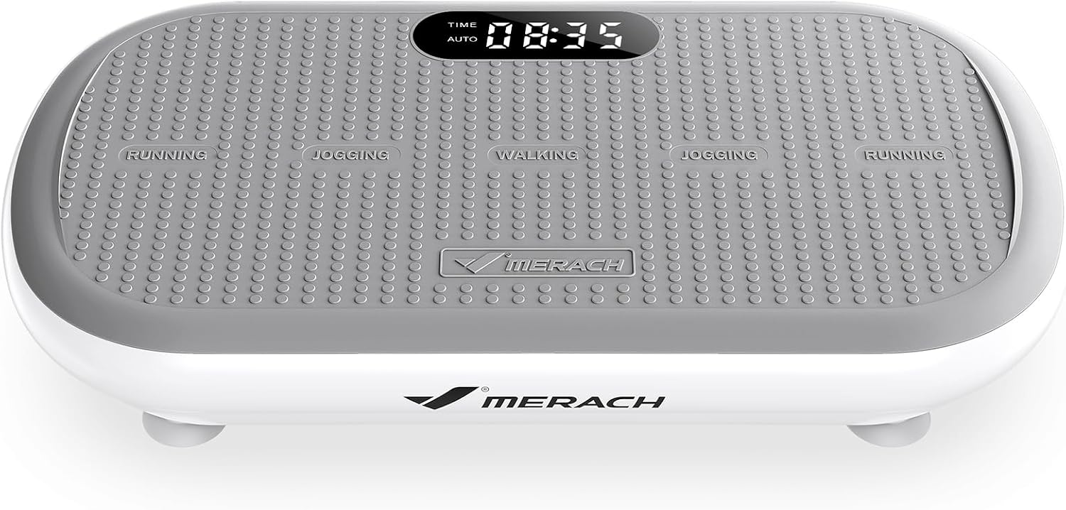 Merach CV40 Curved Vibration Plate Exercise Machine with 440lbs Capacity