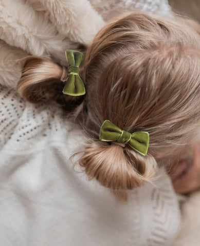 Cherssy 24pcs Toddler Hair Ties with 2" Velvet Bows for Girls