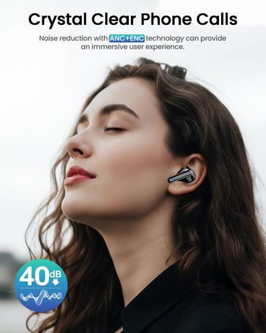 ZIUTY Wireless Earbuds, ANC ENC Noise Cancelling Ear Buds with Touch Screen