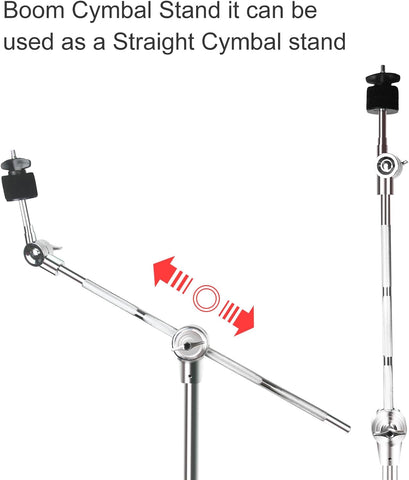 Boom Cymbal Stand for Mounting Crash, Ride, Splash Cymbals (2 Pack)