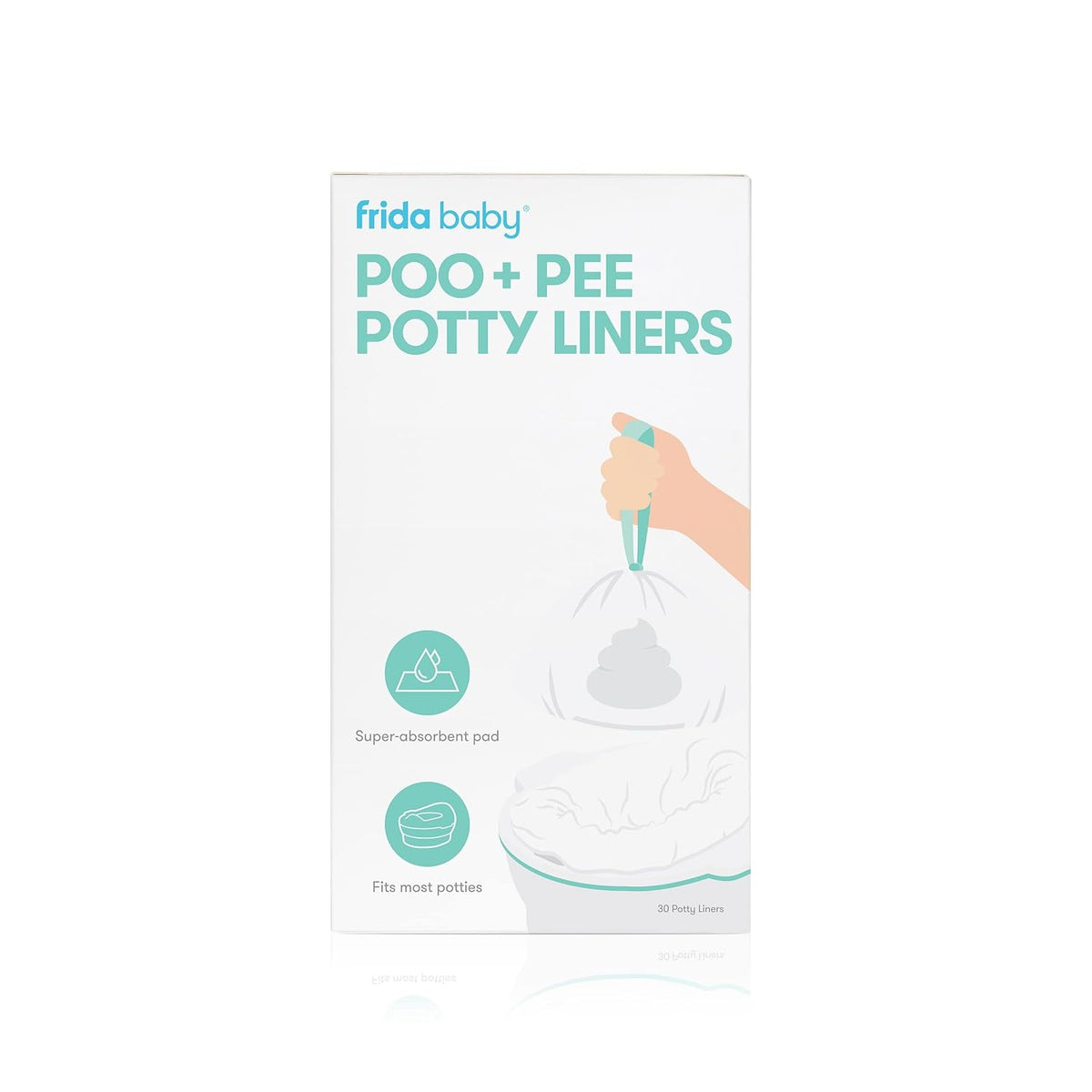 Frida Baby Poo + Pee Potty Liners, Leak-Proof, Easy Cleanup, 30 Count