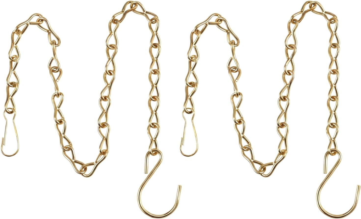 EBOOT 2 Pcs Hanging Chain for Bird Feeders Planters,19.7 Inch,Gold