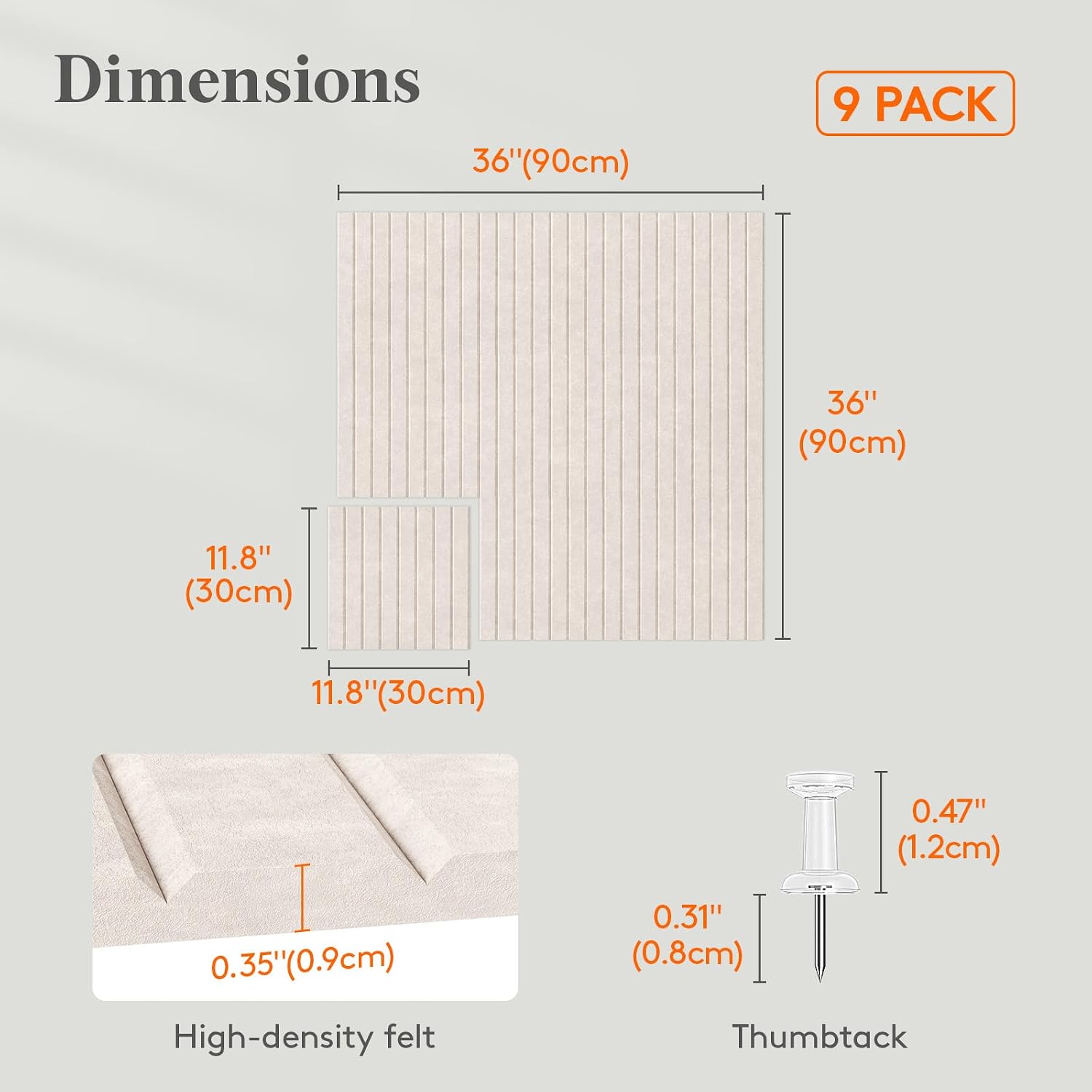 Lifewit Large Felt Bulletin Board with Self-Adhesive 36" x 36"- 9 Pack