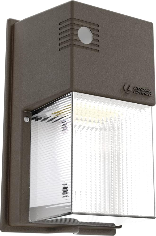 Lithonia Lighting 7" Mini LED Wall Pack Outdoor Light Dusk to Dawn