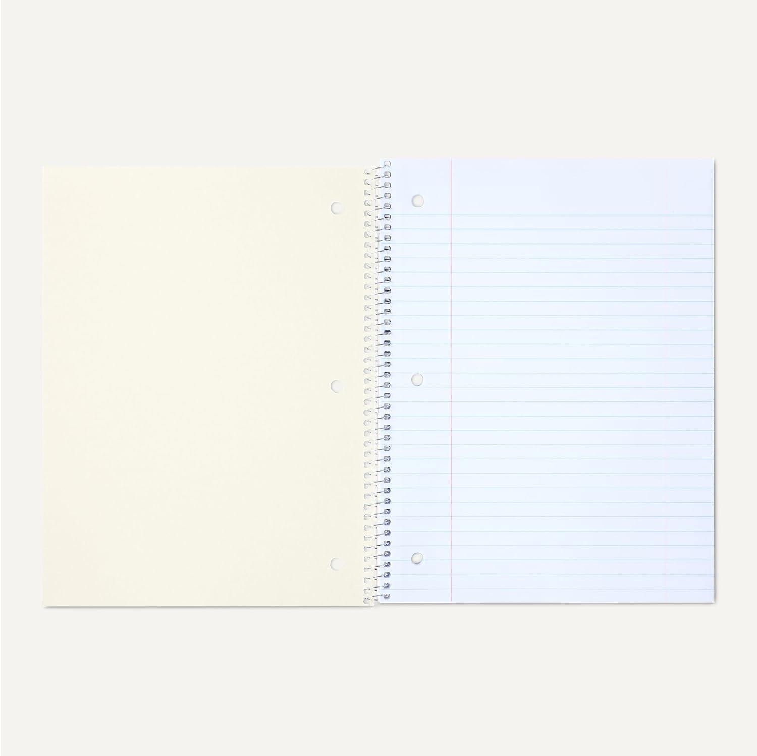 Amazon Basics Wide-Ruled Spiral Notebooks, 8" x 10-1/2", 70 Sheets, Black, 2-Pack