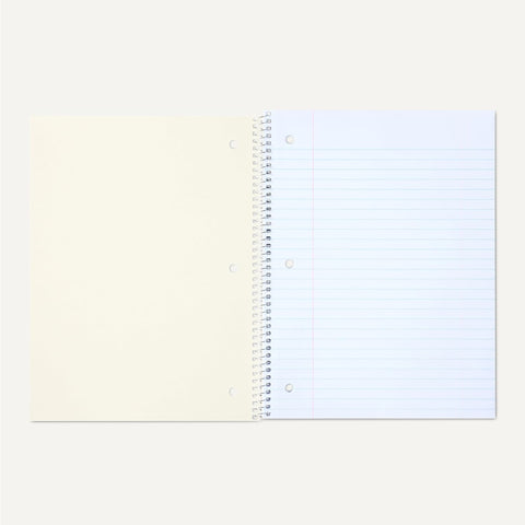 Amazon Basics Wide-Ruled Spiral Notebooks, 8" x 10-1/2", 70 Sheets, Black, 2-Pack